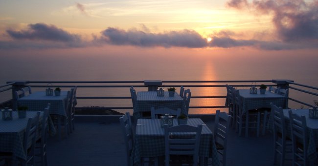 Restoran Rachi Lefkada Exanthia zalazak Sunca